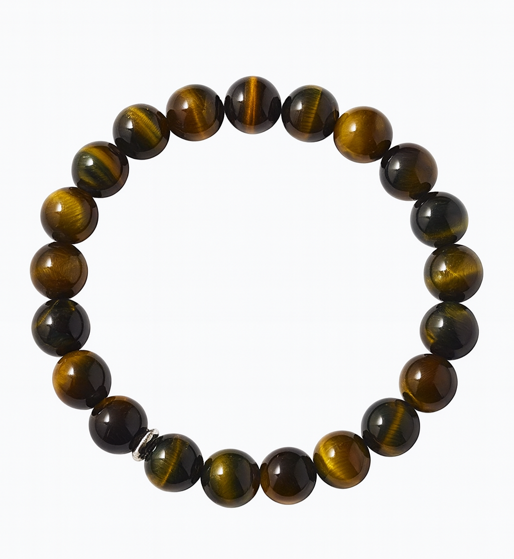 Golden Hawk's Eye Natural Stone Stretch Bracelet