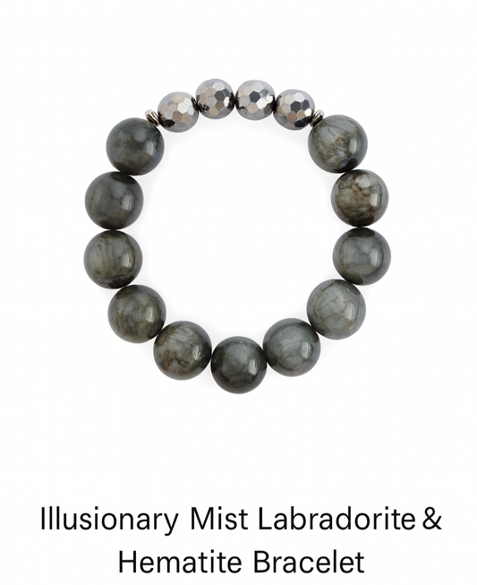 Illusionary Mist Labradorite & Hematite Bracelet