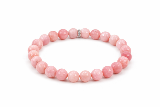 Soft Blush Natural Stone Beaded Bracelet