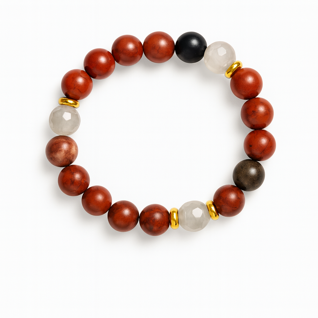 Red Jasper & Quartz Harmony Bracelet