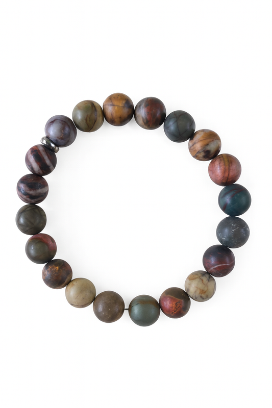 Earthstone Harmony Bracelet - Picasso Jasper Beads